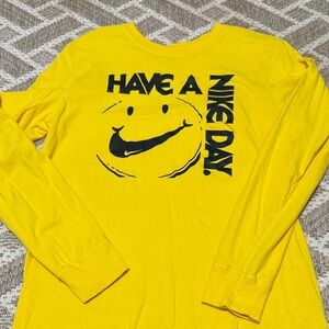 Nike Bright Yellow Graphic Long Sleeve